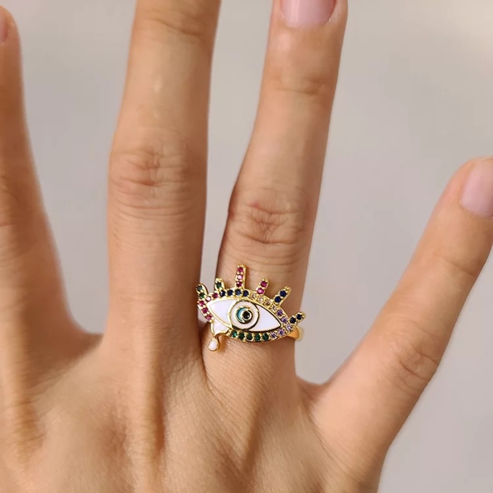 Evil eye protection ring